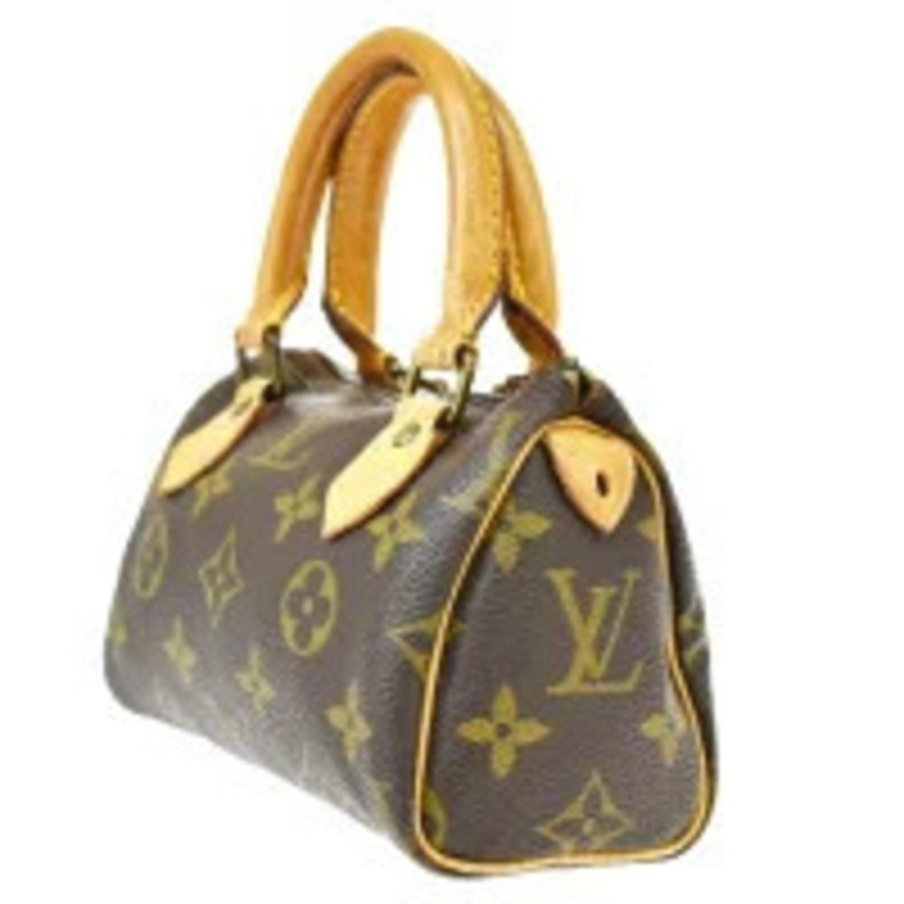 Louis Vuitton Pouch Monogram Clutch Speedy Leather Handbag Brown
